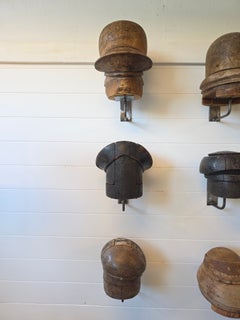 Wooden Hat Mold Collection American 1890-1930 Hand Carved