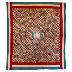 American Folk Art Quilt Celebrating the Countries Centennial Dated 1876