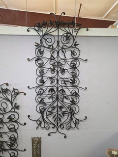 Pair of nineteenth century wrought, iron architectural elements