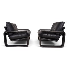 Lot de 2 fauteuils de salon « Hombre » en cuir de Rosenthal, créés par Burkhard Vogtherr, 1970