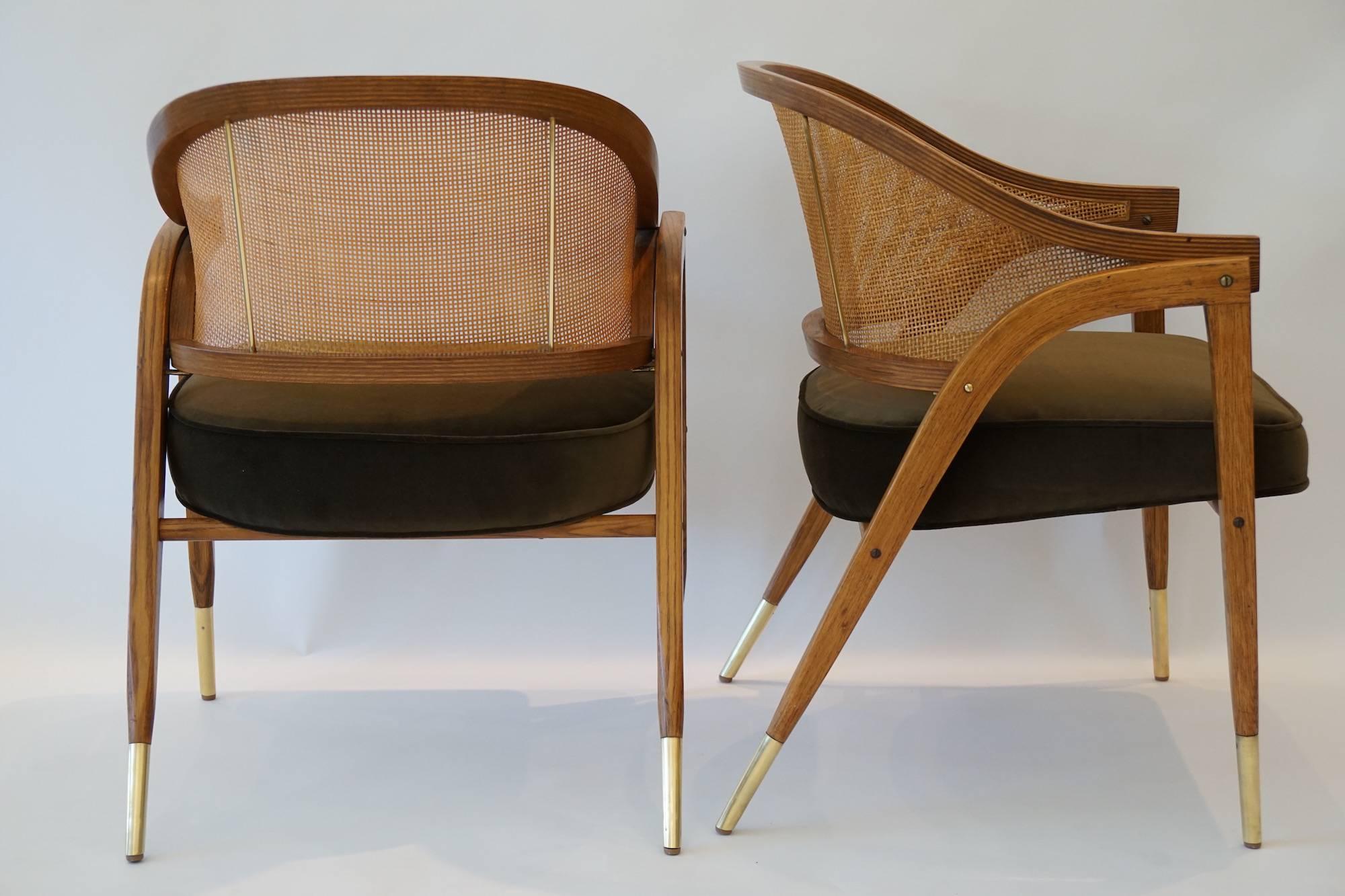 Mid-Century Modern Pair of Edward Wormley Chairs for Dunbar