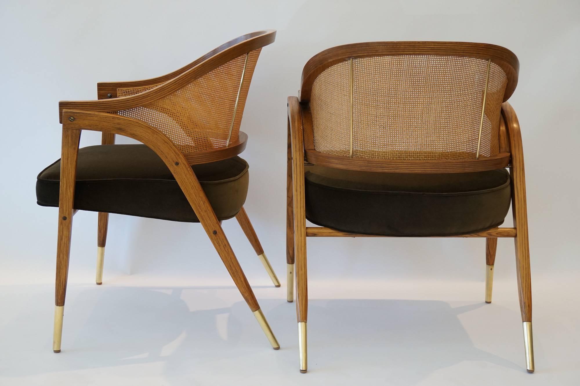 American Pair of Edward Wormley Chairs for Dunbar