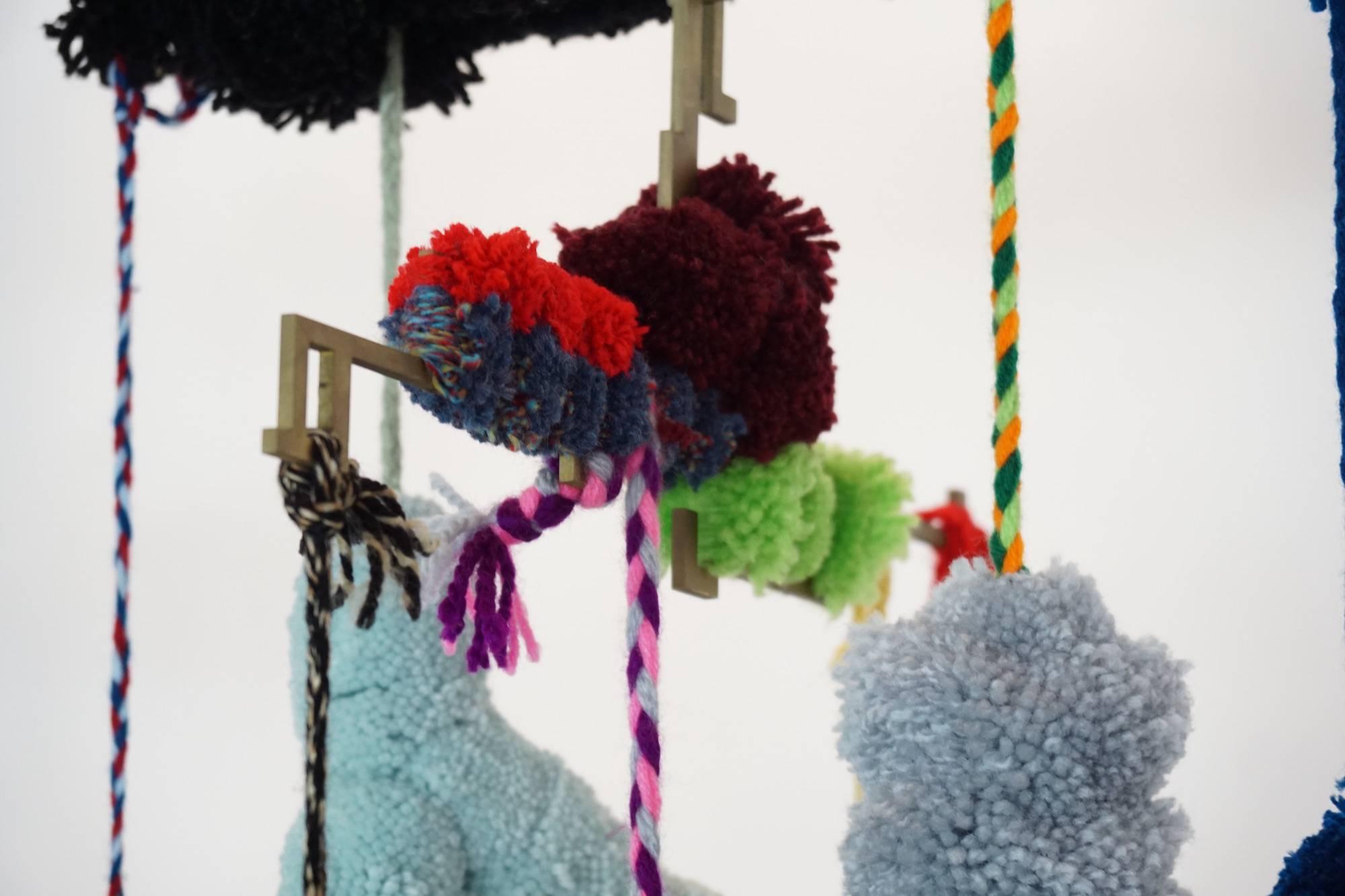 Pom Pom Sculptures In Good Condition For Sale In Los Angeles, CA