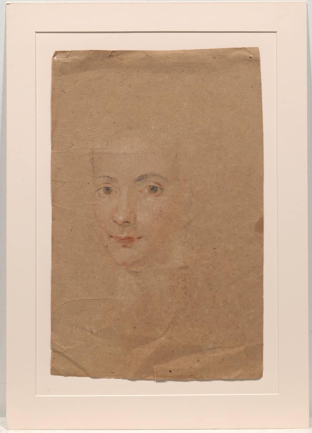 Portrait study of a woman, 18th century.