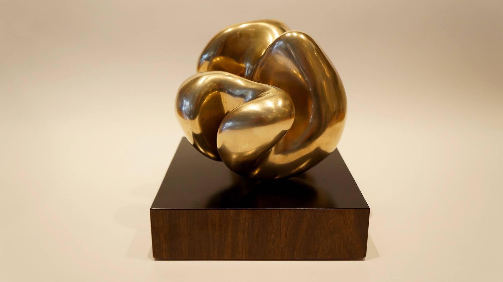 Minimalist Bronze Abstract Sculpture by Eli Karpel