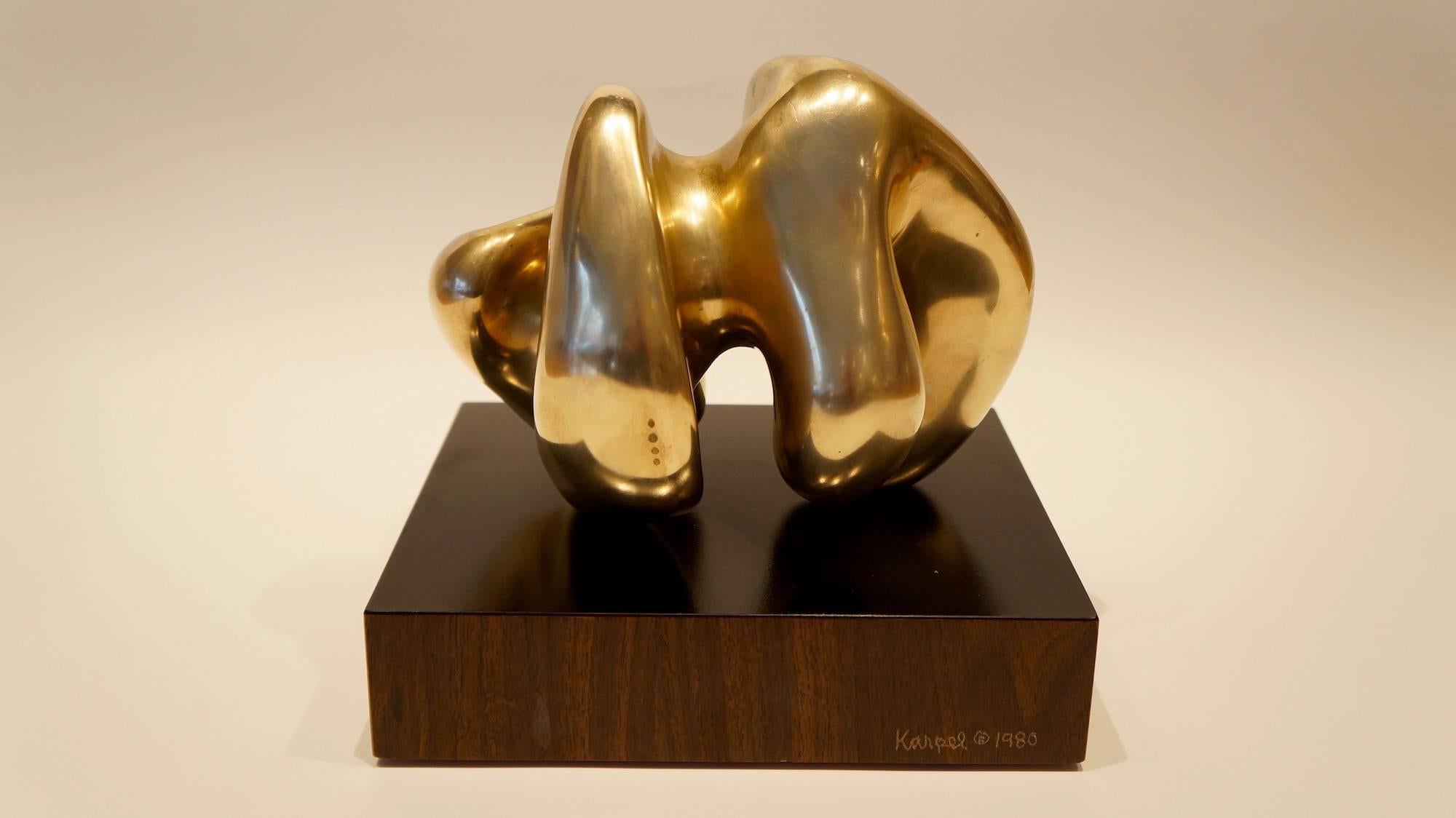 Cast Bronze Abstract Sculpture by Eli Karpel