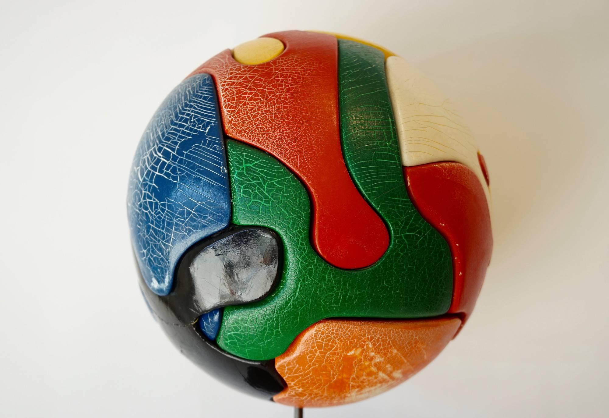 Mid-Century Modern Puzzle Ball Sculpture