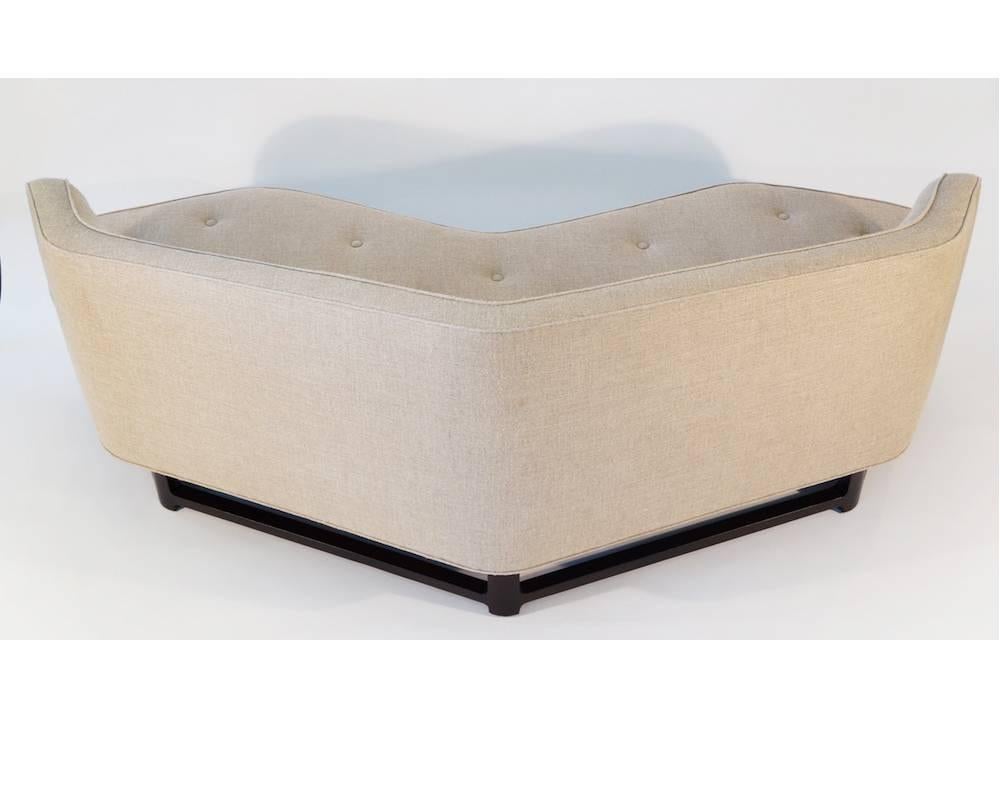 Upholstery Edward Wormley Angular Sofa For Sale