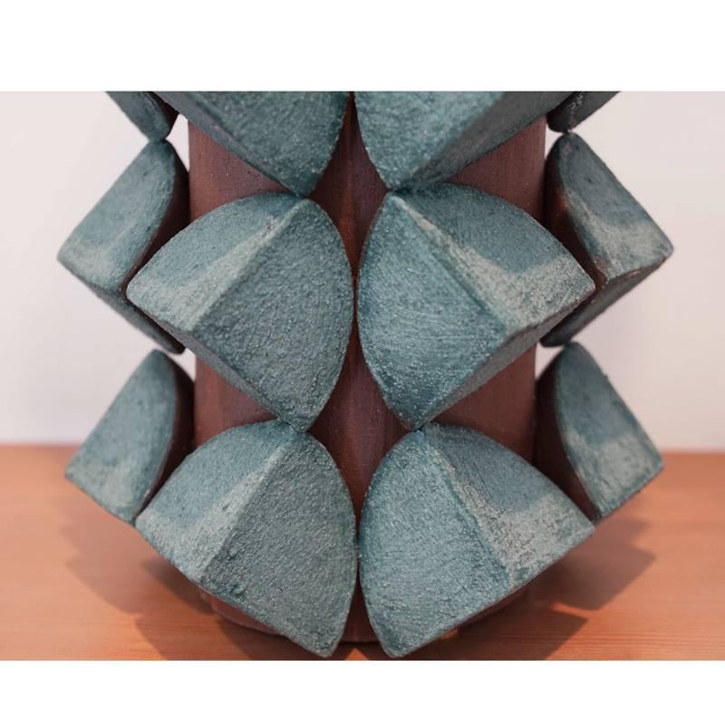 Mid-Century Modern Blue Ash Vessel For Sale