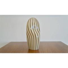 Striped Murano Italian Art Glass Lamp