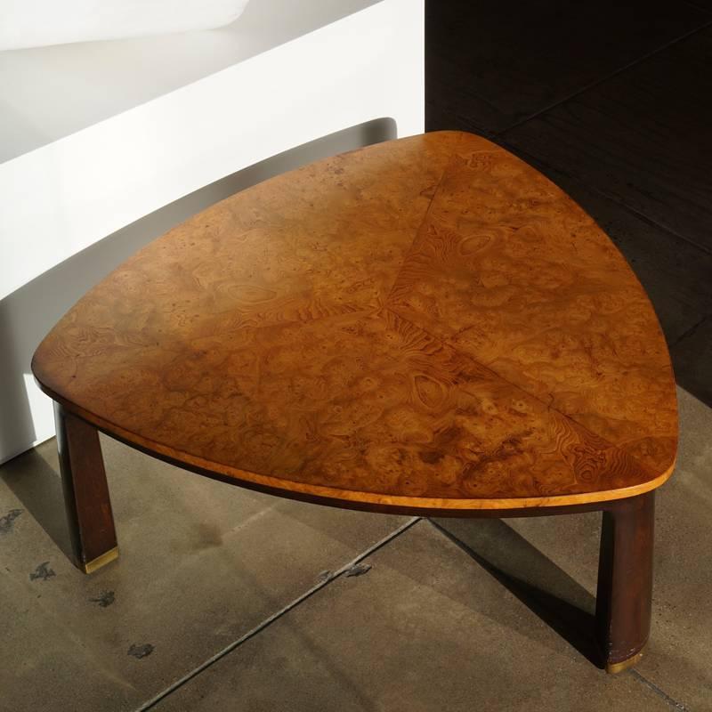 Edward Wormley Carpathian Elm Coffee Table In Good Condition For Sale In Los Angeles, CA