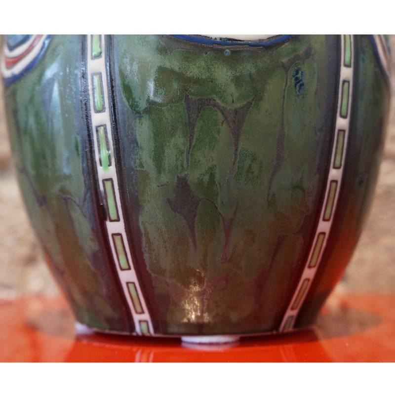 M. Dufrene D.703 Early Rare Vase. Director Charles Catteau In Excellent Condition For Sale In Los Angeles, CA
