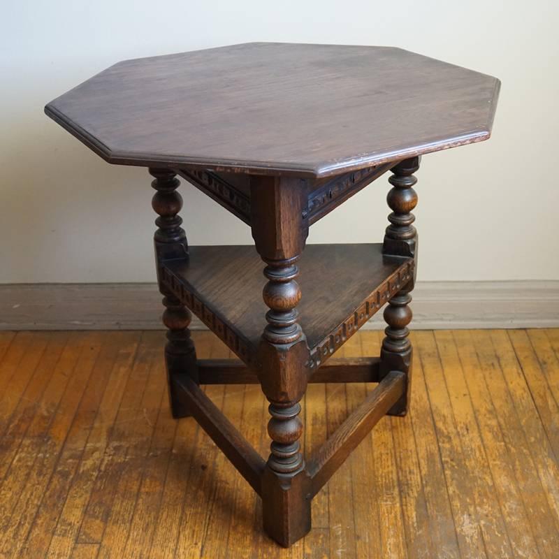 Carved 19th Century Jacobean Occasional Table
