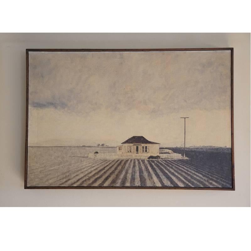Farmhouse by Ron Wagner
Signed and dated 1979 oil on canvas.
  