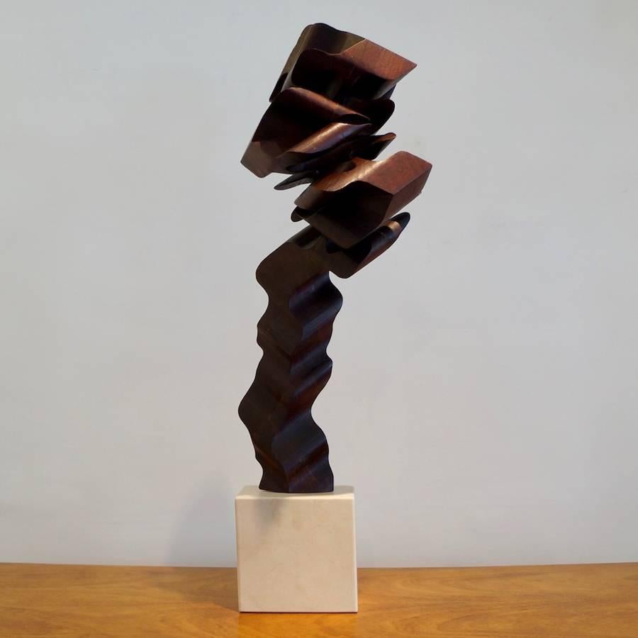 Wood laminated sculpture

Jerry Deasy is a contemporary American sculptor. This piece is a sculptural composition of joined and laminated wood,

circa 1974.
 