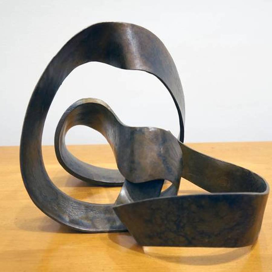 Cast Two-Cut Bronze Sculpture For Sale