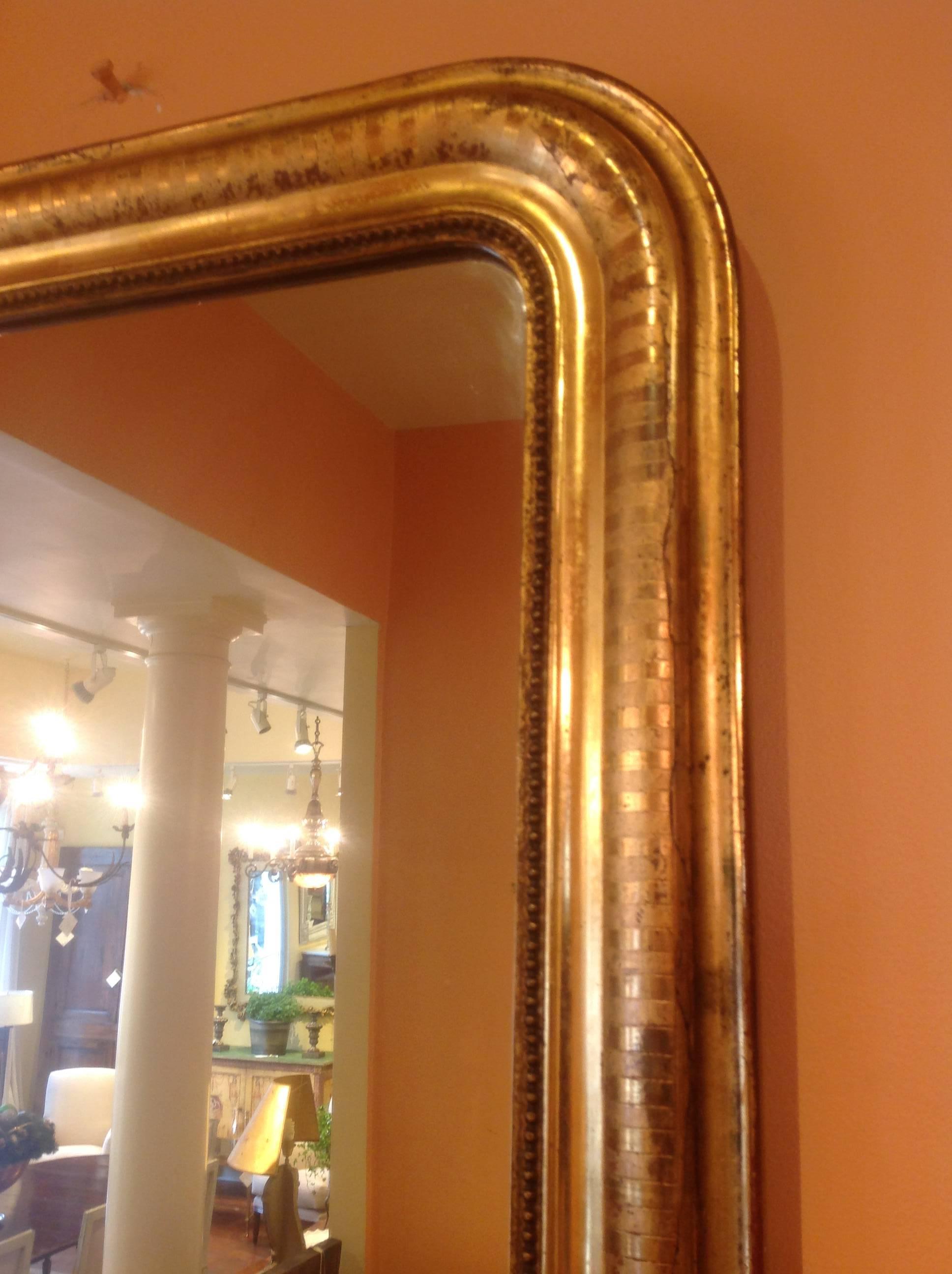 French Louis Philippe Gilt 19th Century Mirror