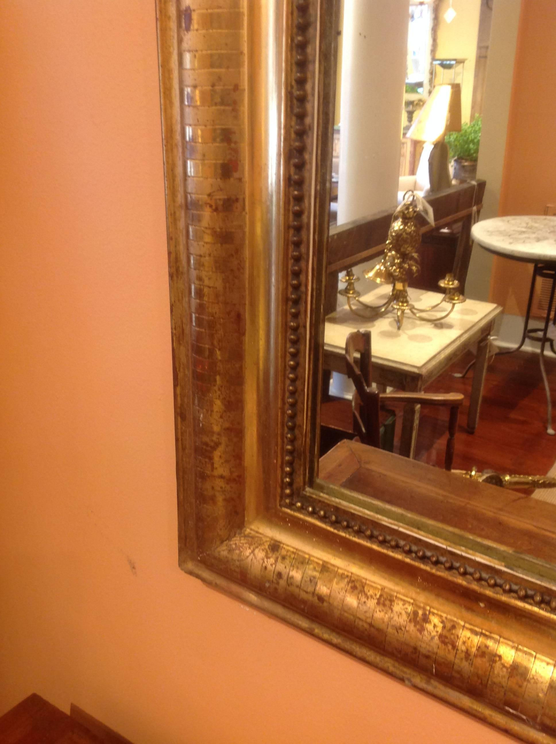 Louis Philippe Gilt 19th Century Mirror In Good Condition In New Orleans, LA