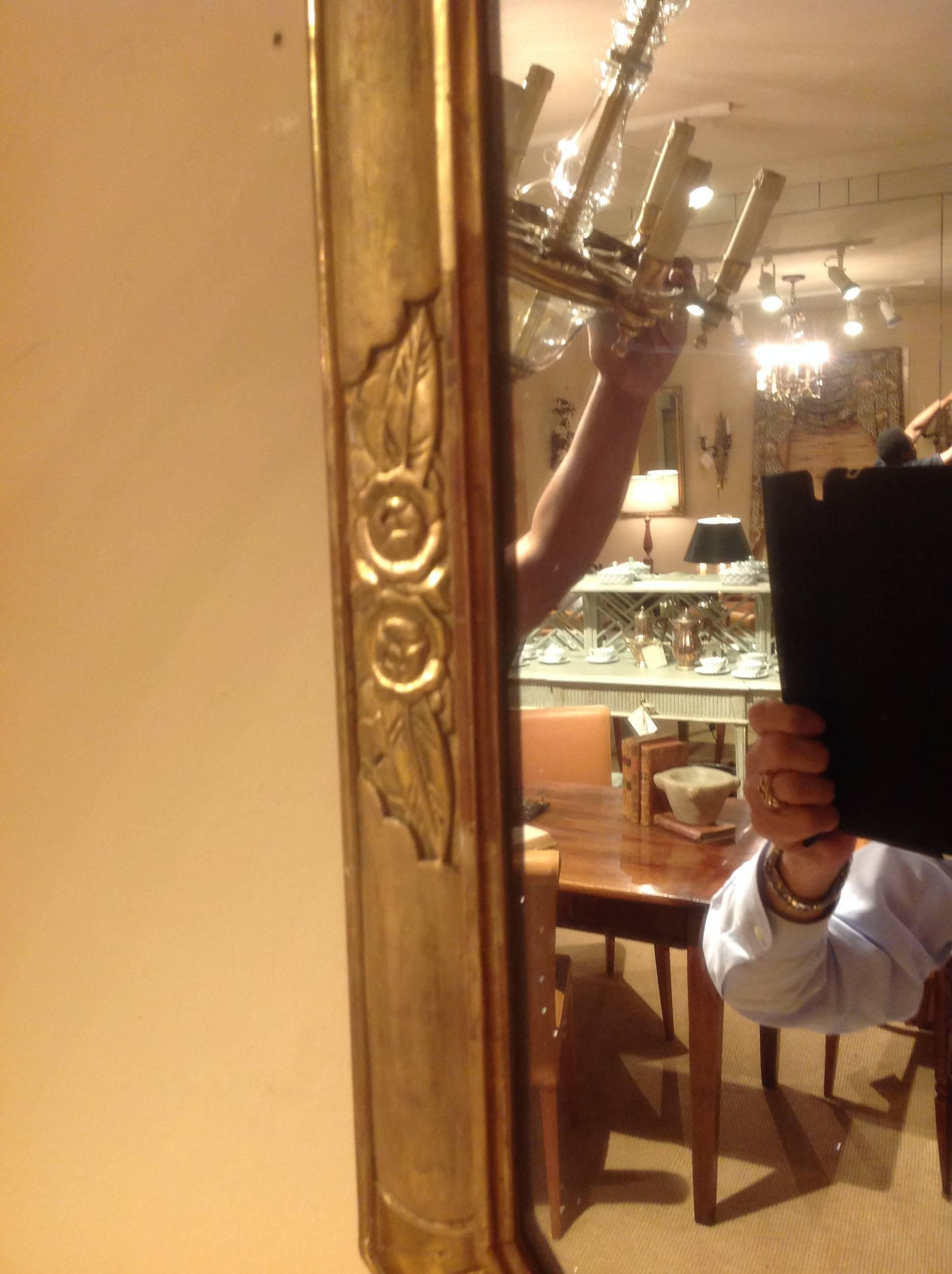 Art Deco Gilt Mirror In Good Condition For Sale In New Orleans, LA
