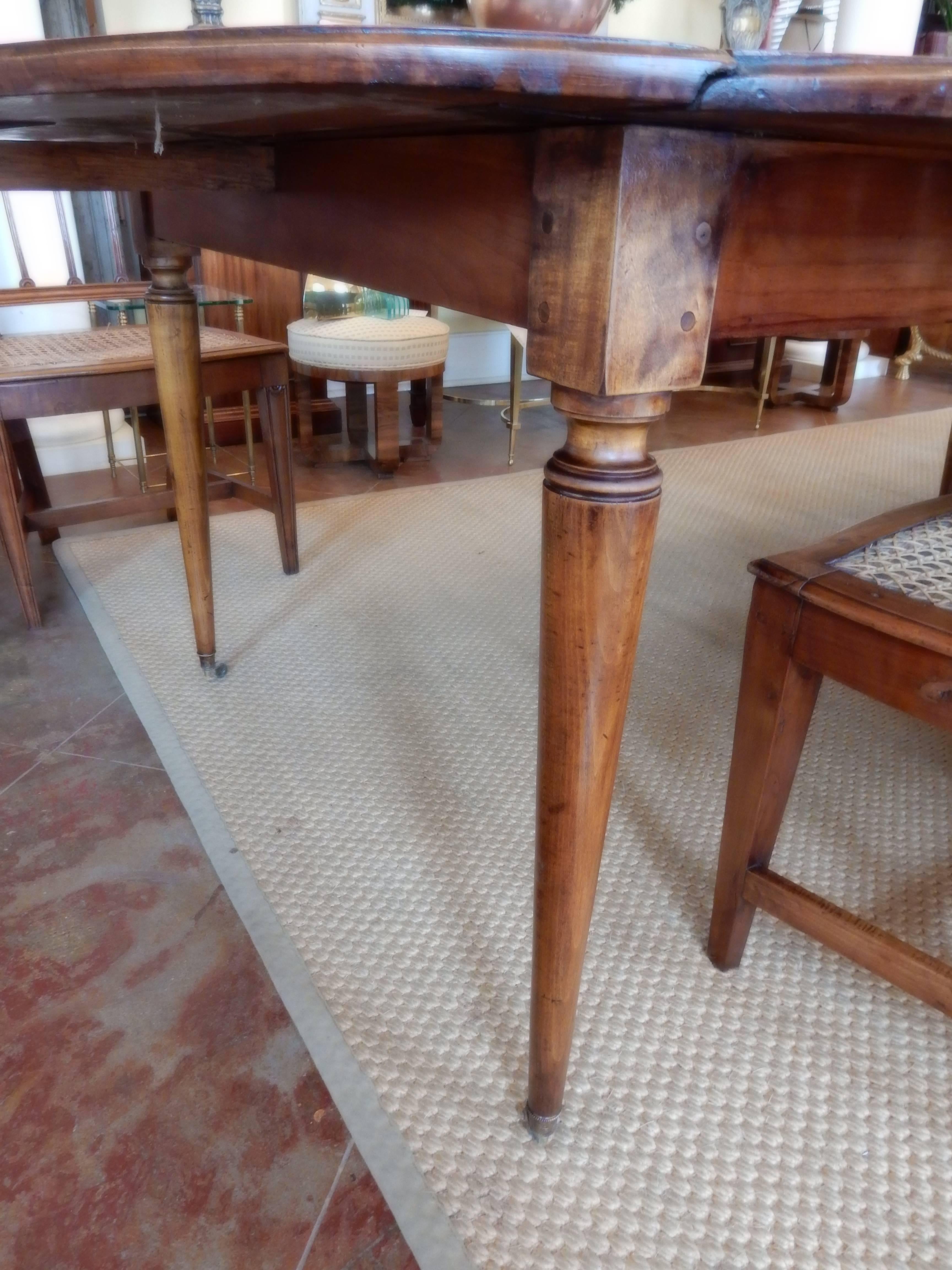 Brass 19th Century Directoire Style Extension Dining Table