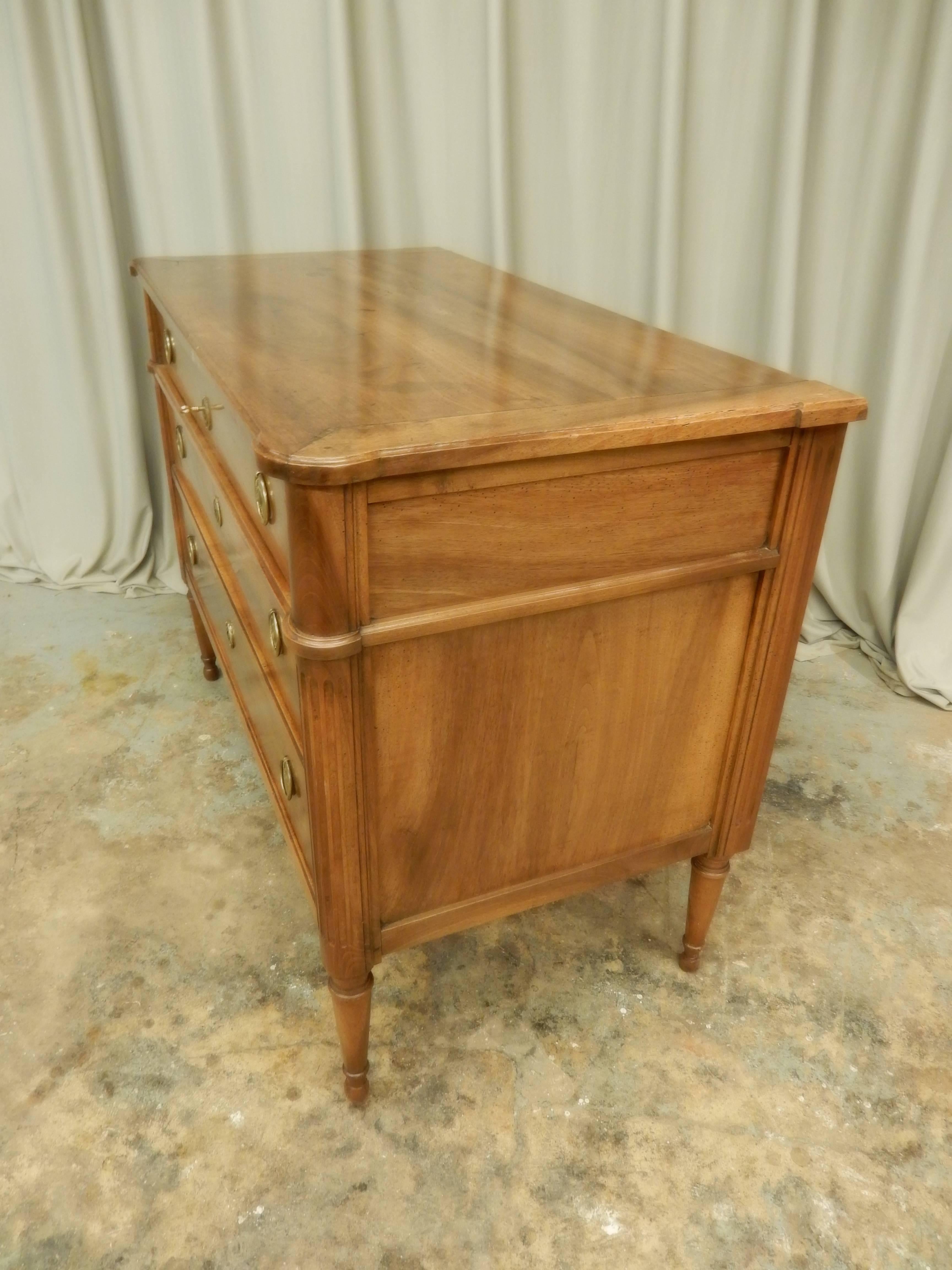 French 19th Century Louis XVI Walnut Commode For Sale