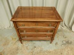 Small Louis XVI Walnut Three-Drawer Commode