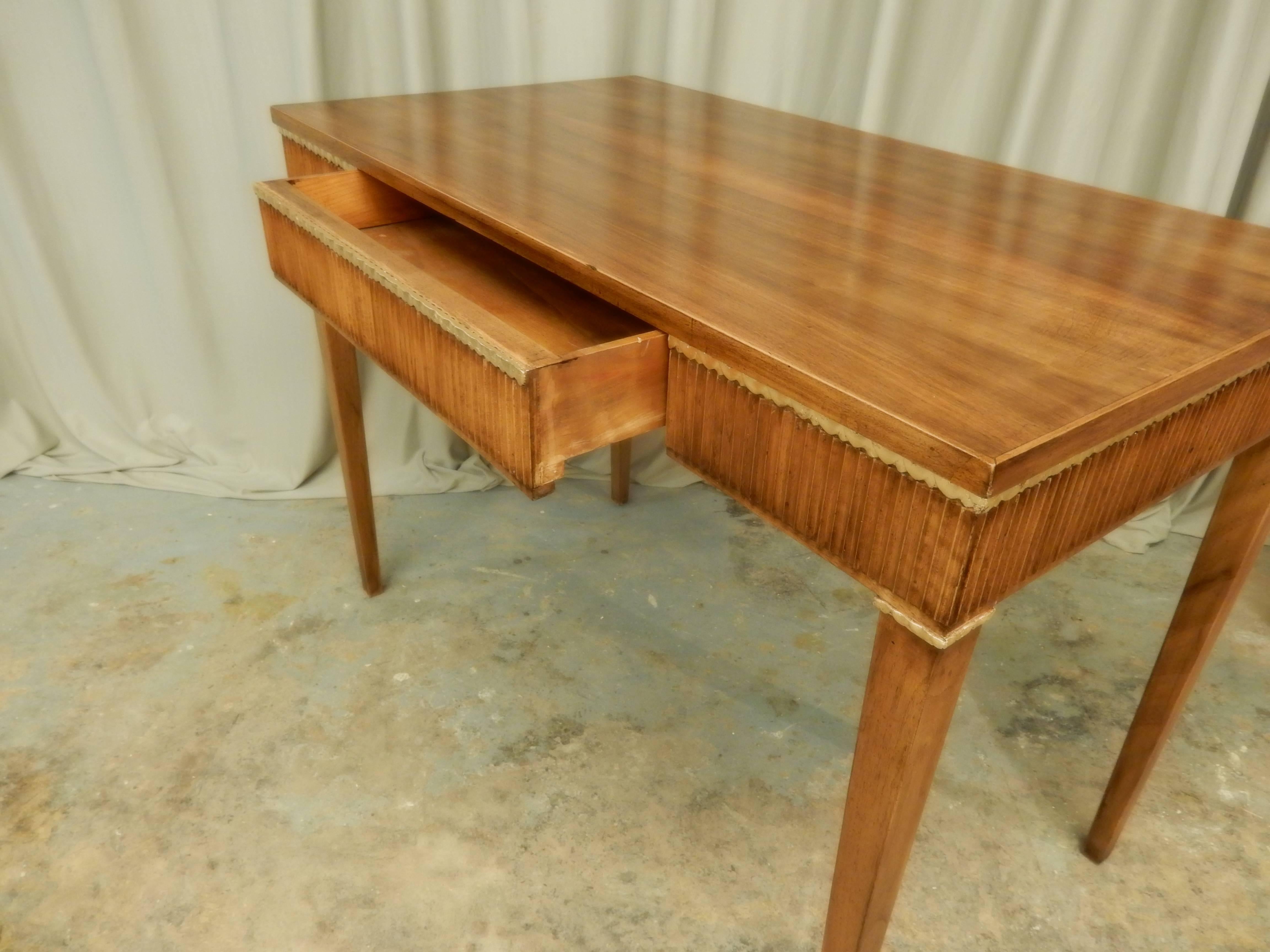 Mid-20th Century Pair of Vintage Walnut Consoles For Sale