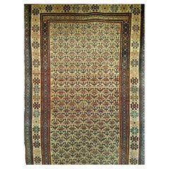 19th Century Antique Persian Kurdish Bidjar Area Rug in Allover Paisley Pattern