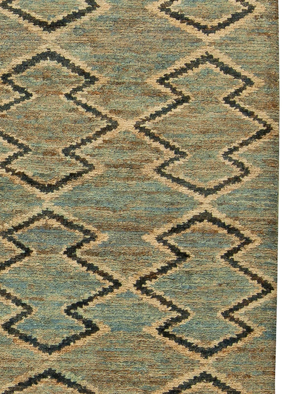 Modern Aztec Blue Rug