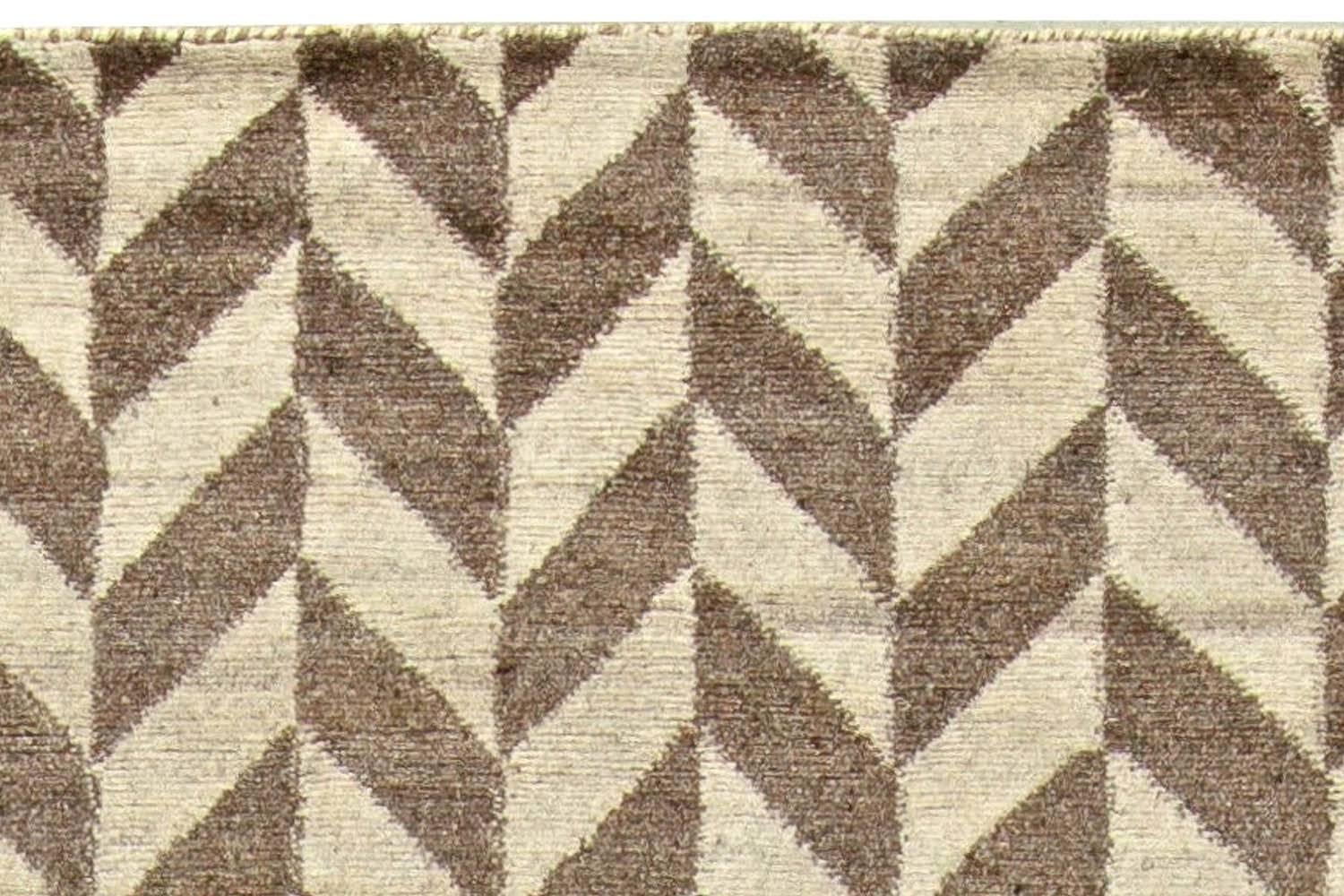 Hand-Knotted Terra Rug in Natural Wool III