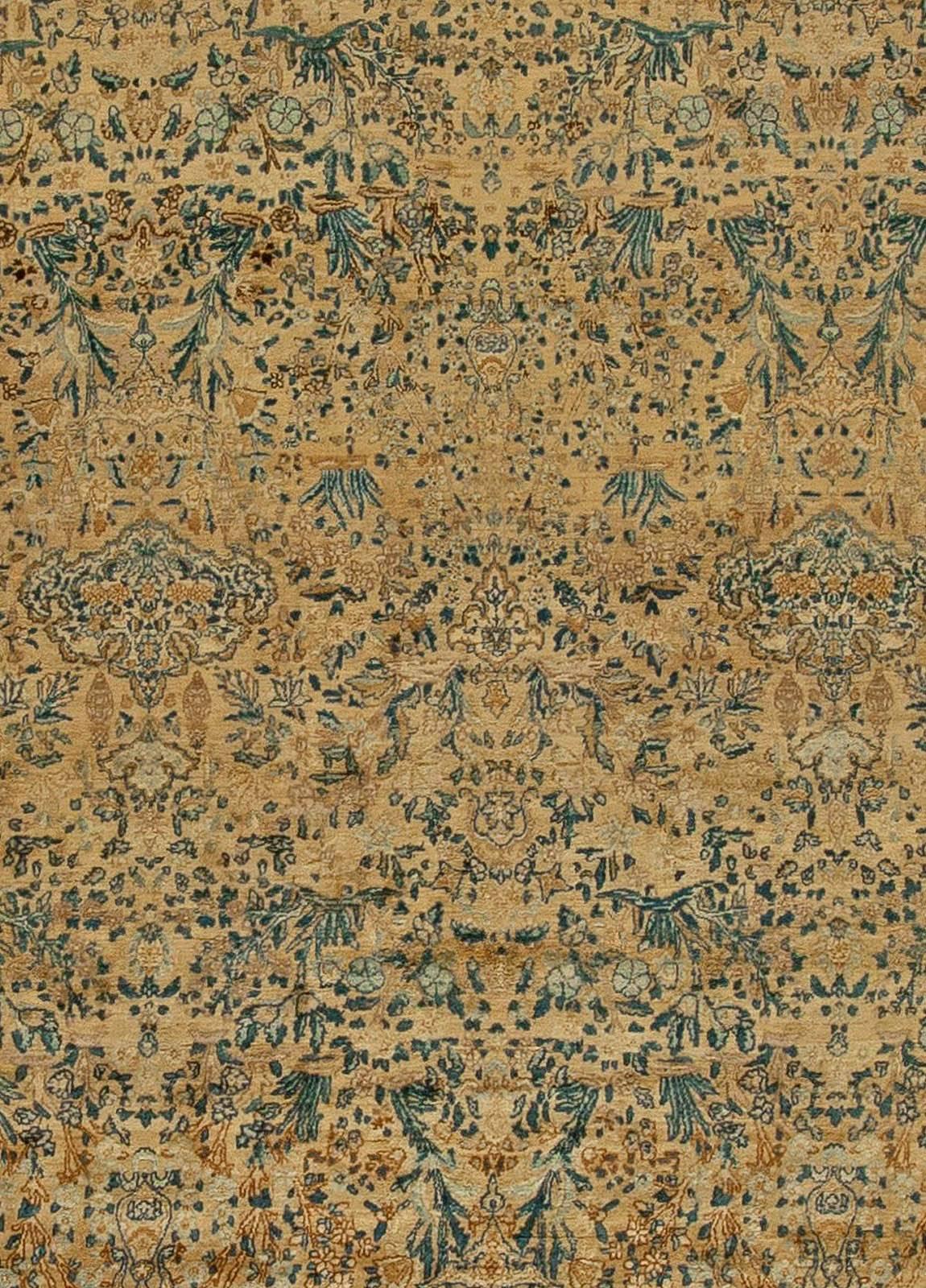 Antiker persischer Kirman-Handgefertigter Wollteppich
Größe: 13'0