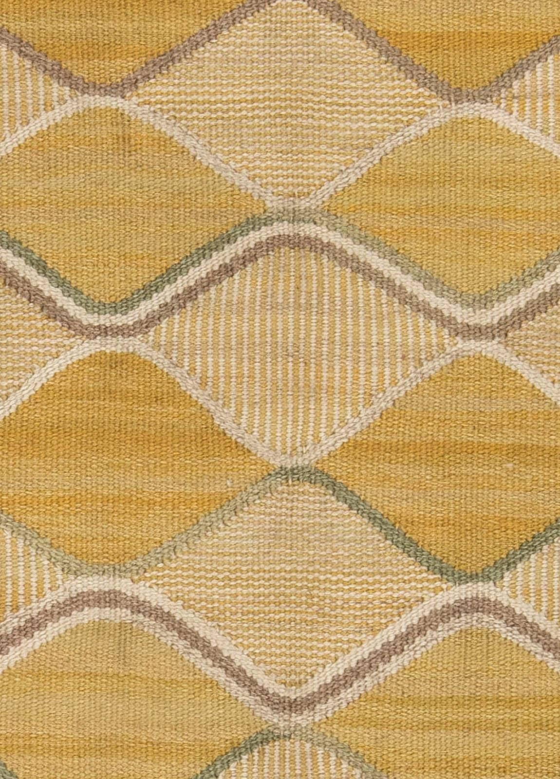 20th Century Vintage Swedish Flat-Weave 'Spattangul' Rug by Marta Maas-Fjetterström