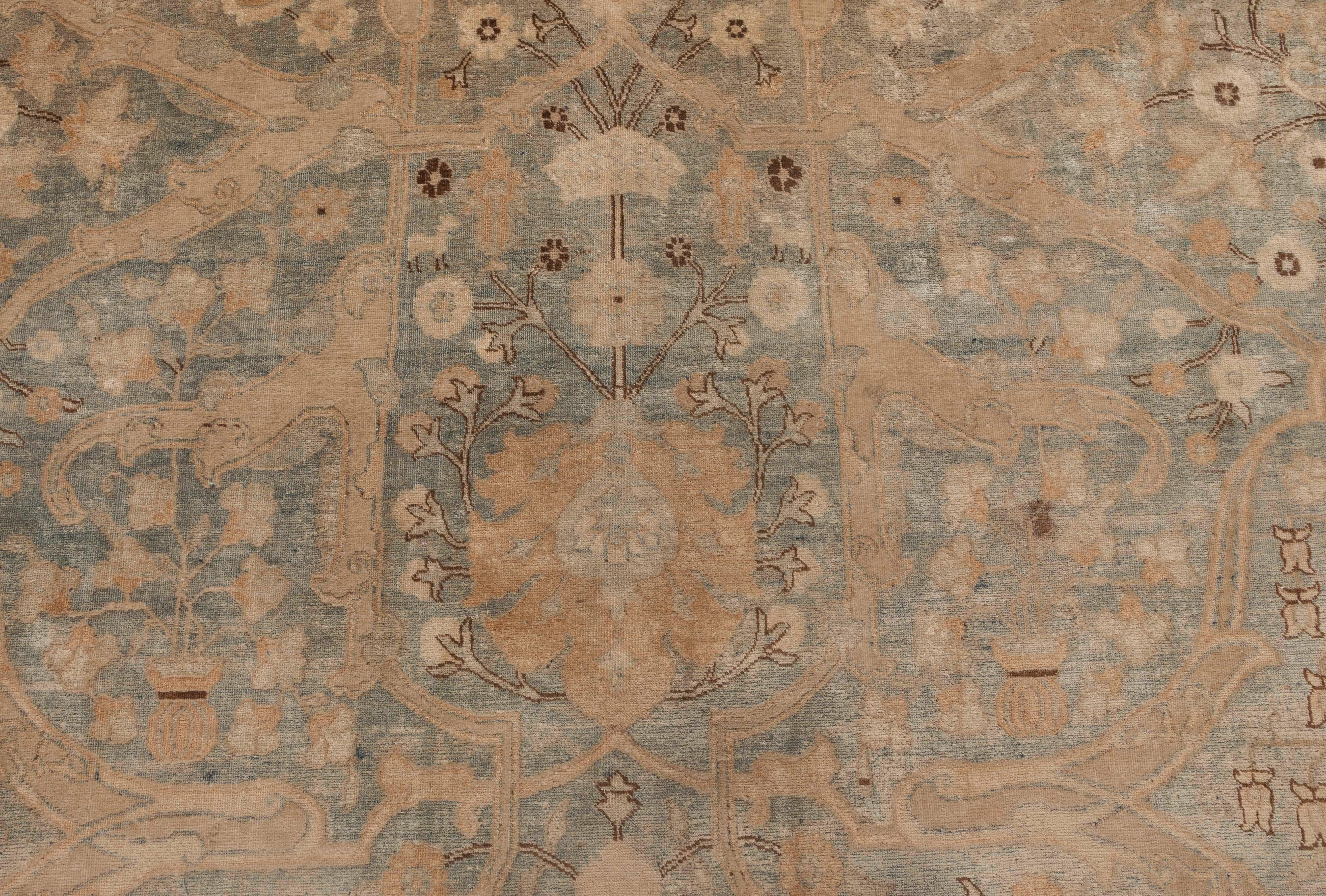 Hand-Knotted Antique Persian Tabriz Rug