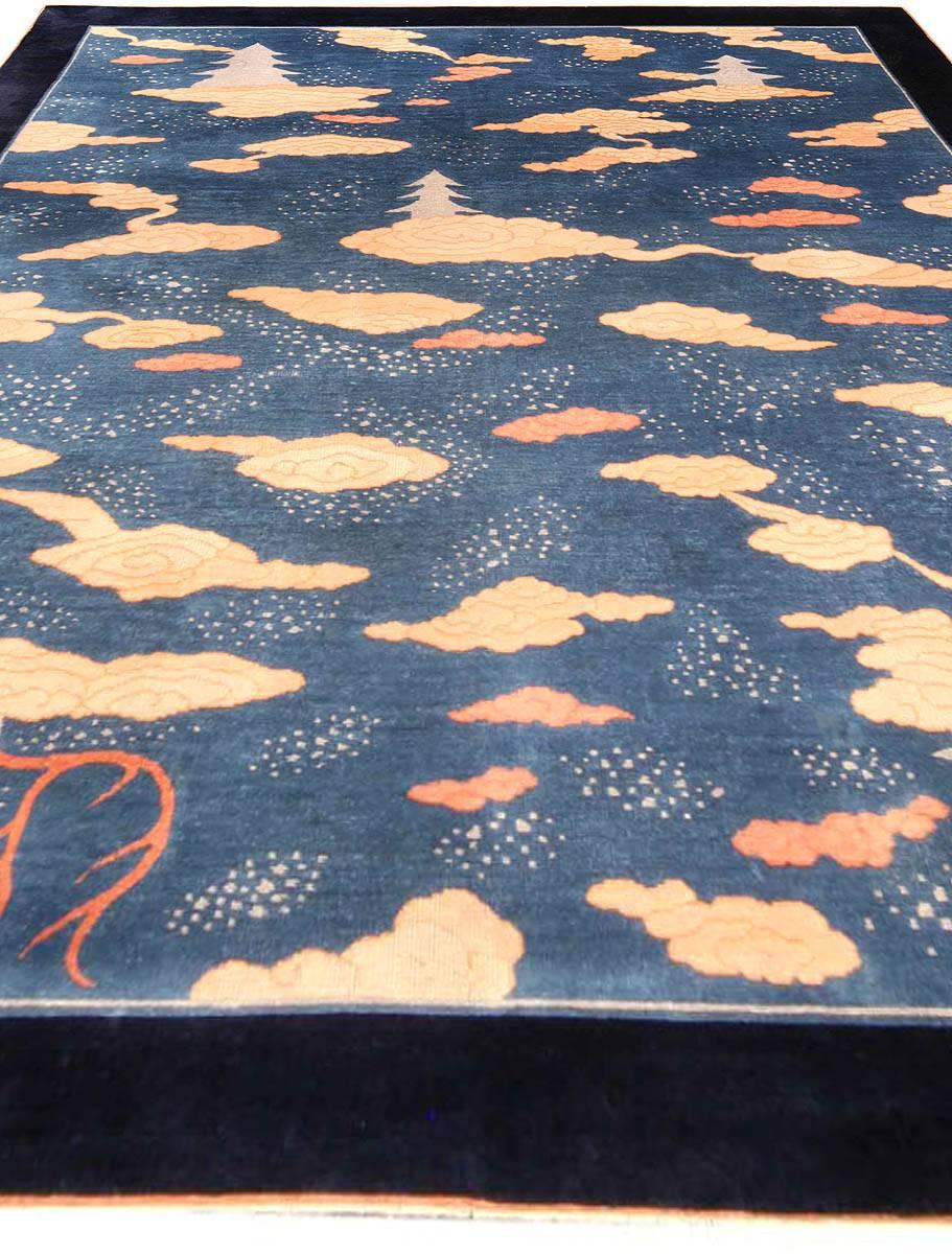 Wool Chinese Art Deco Carpet