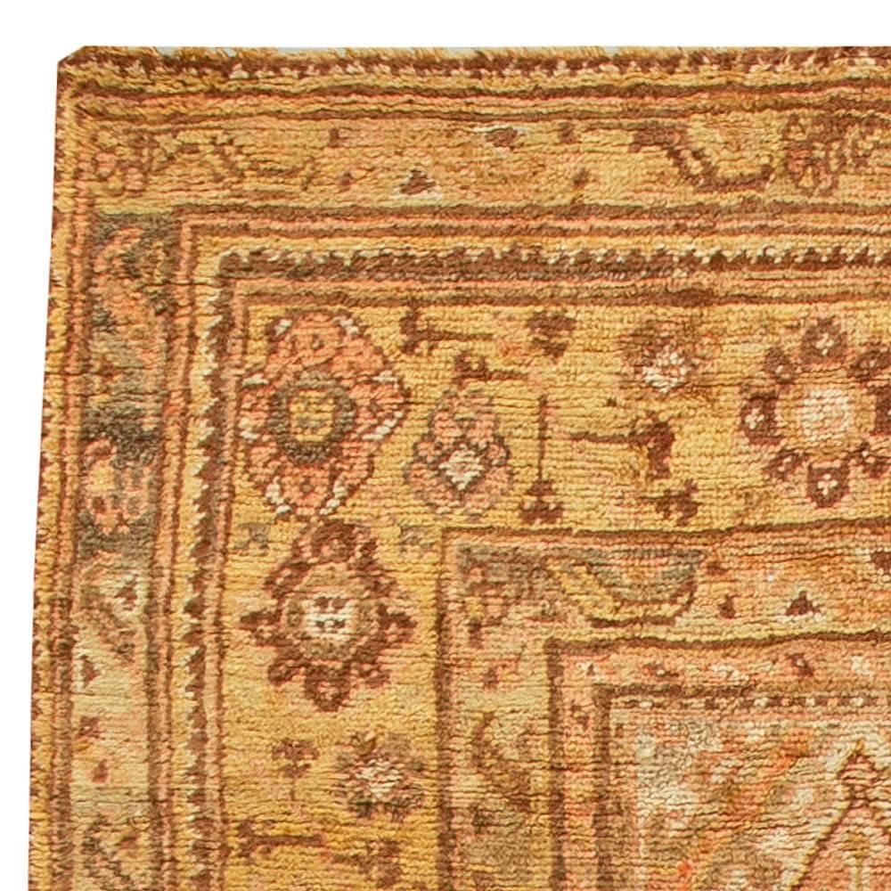 Antique Turkish Oushak Carpet 1