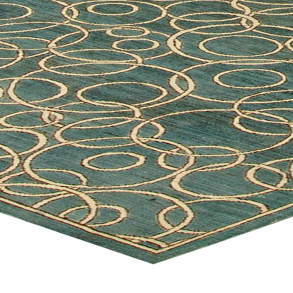 Hand-Knotted Water Rings Area Rug