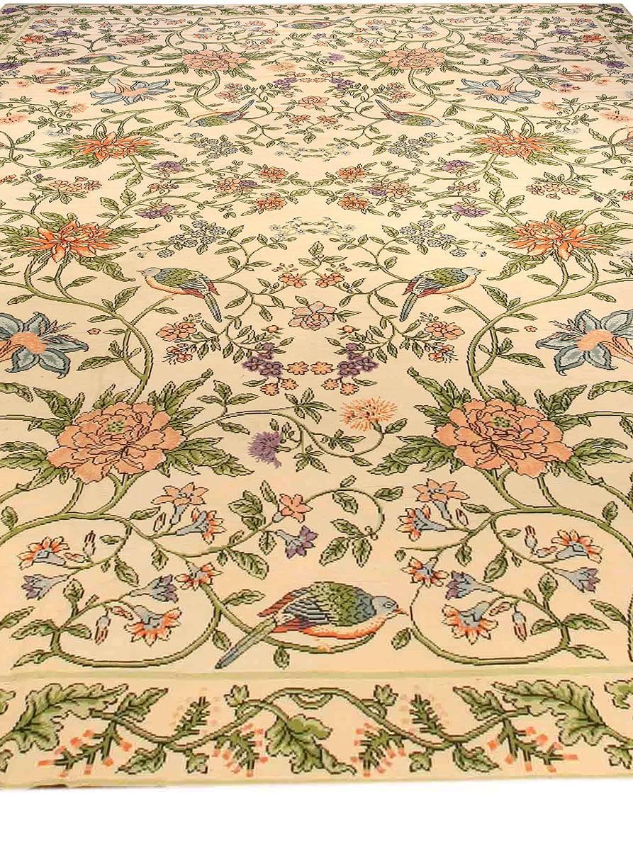 Large Antique Portuguese Needlepoint Rug 2