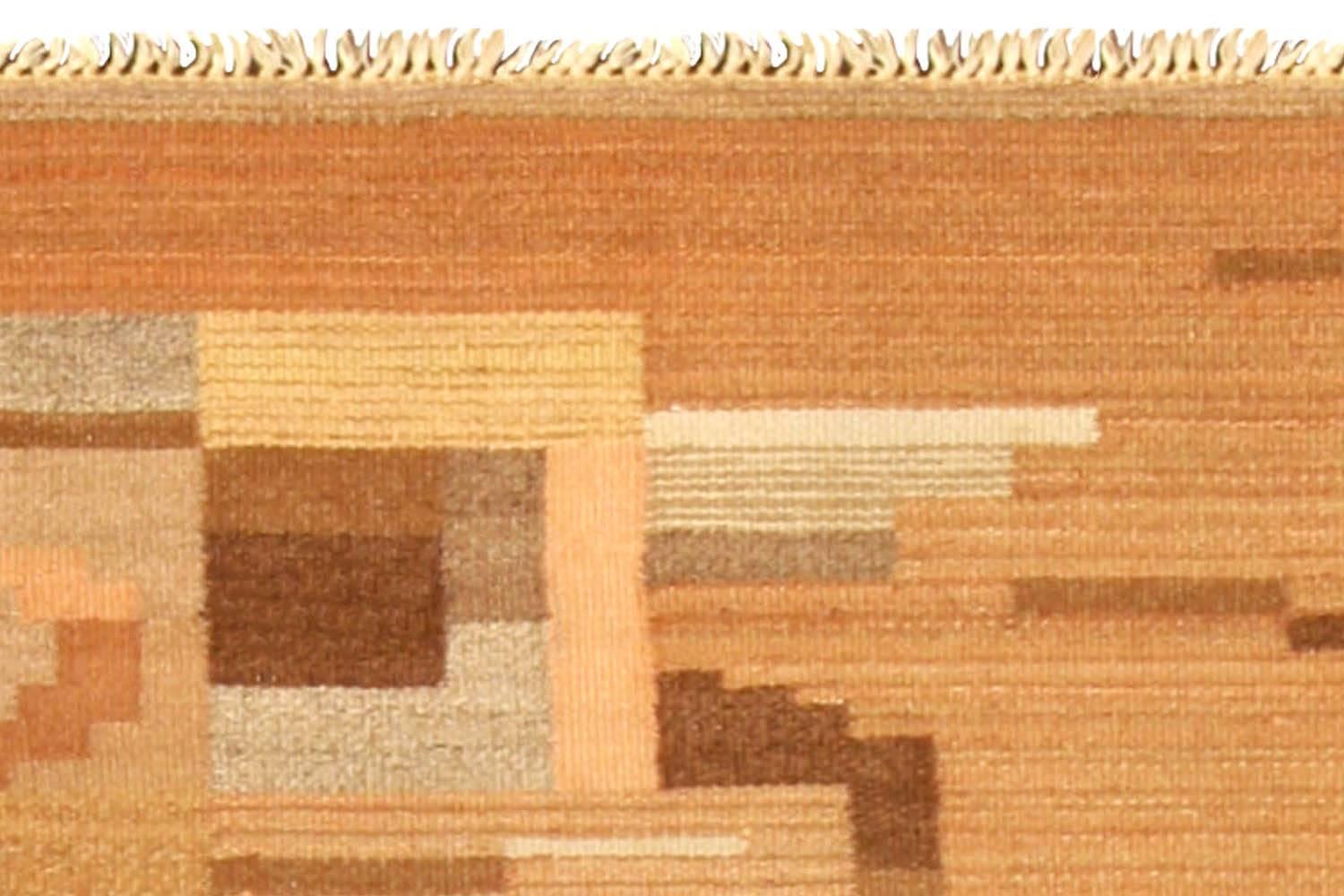 Hand-Woven Midcentury Swedish Handmade Wool Rug For Sale