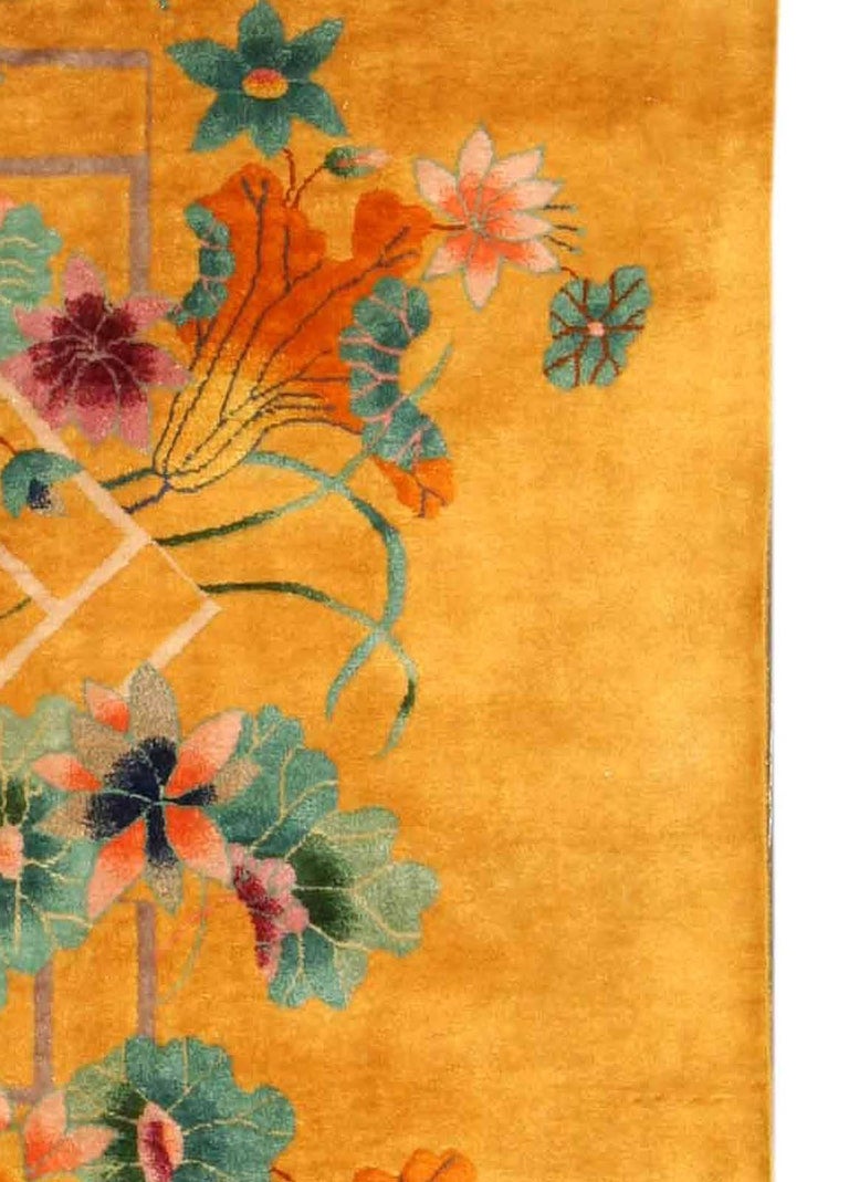 Vintage Chinese Deco Carpet For Sale at 1stdibs