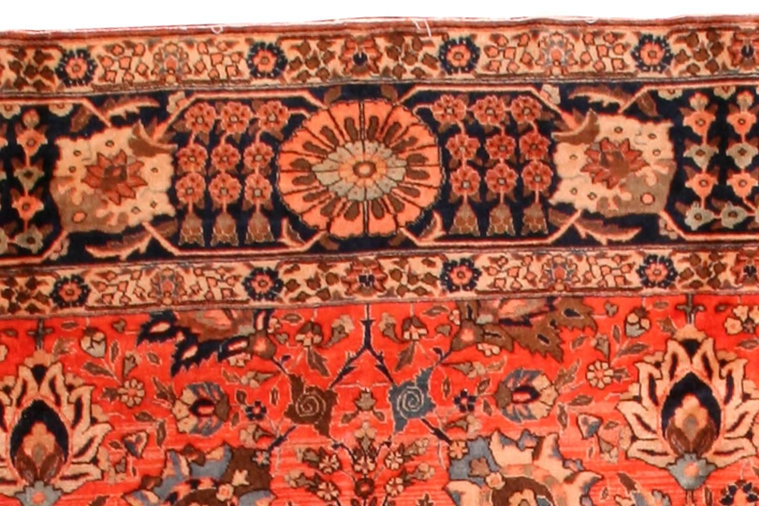 Hand-Woven Antique Persian Tabriz Rug