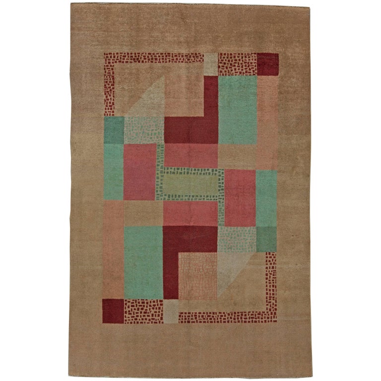 Vintage Art Deco Rug For Sale at 1stdibs