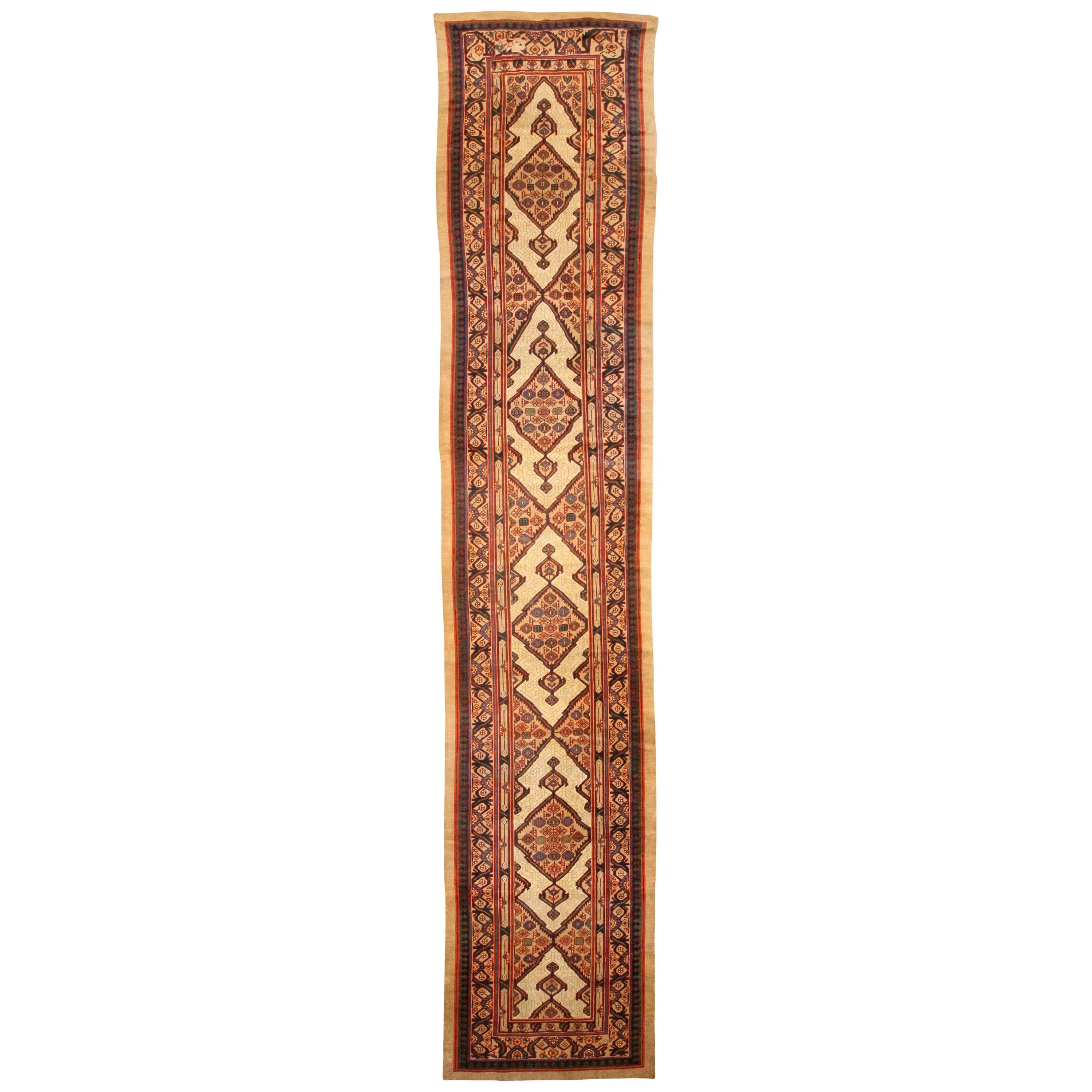 Doris Leslie Blau Authentic 19th Century Sarab Handmade Wool Runner