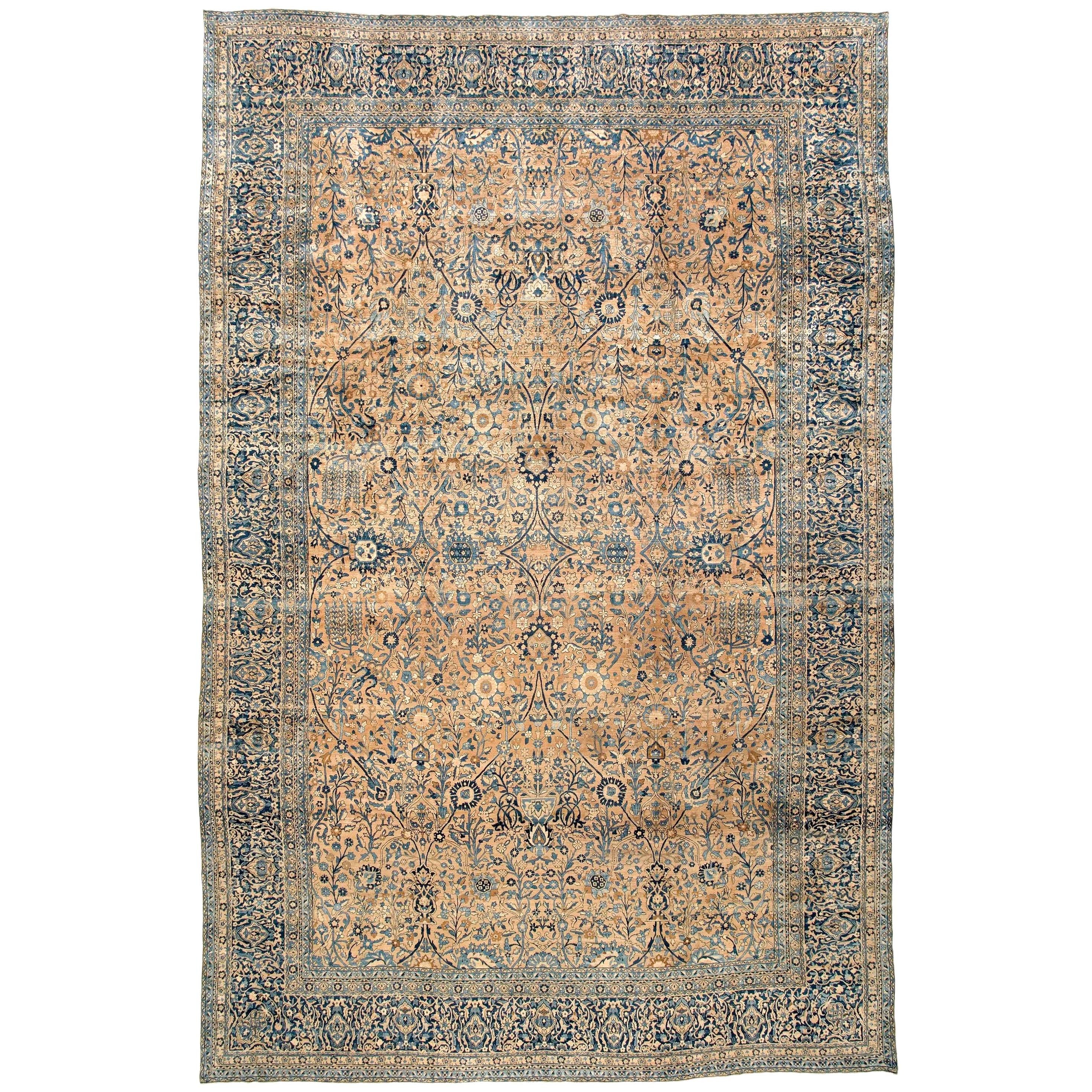 Antique Persian Kirman Carpet