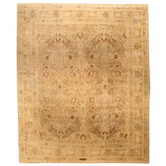 Camel Vintage Persian Tabriz Carpet