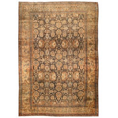 Doris Leslie Blau Alfombra Persa Antigua de Lana Malayer Hecha a Mano