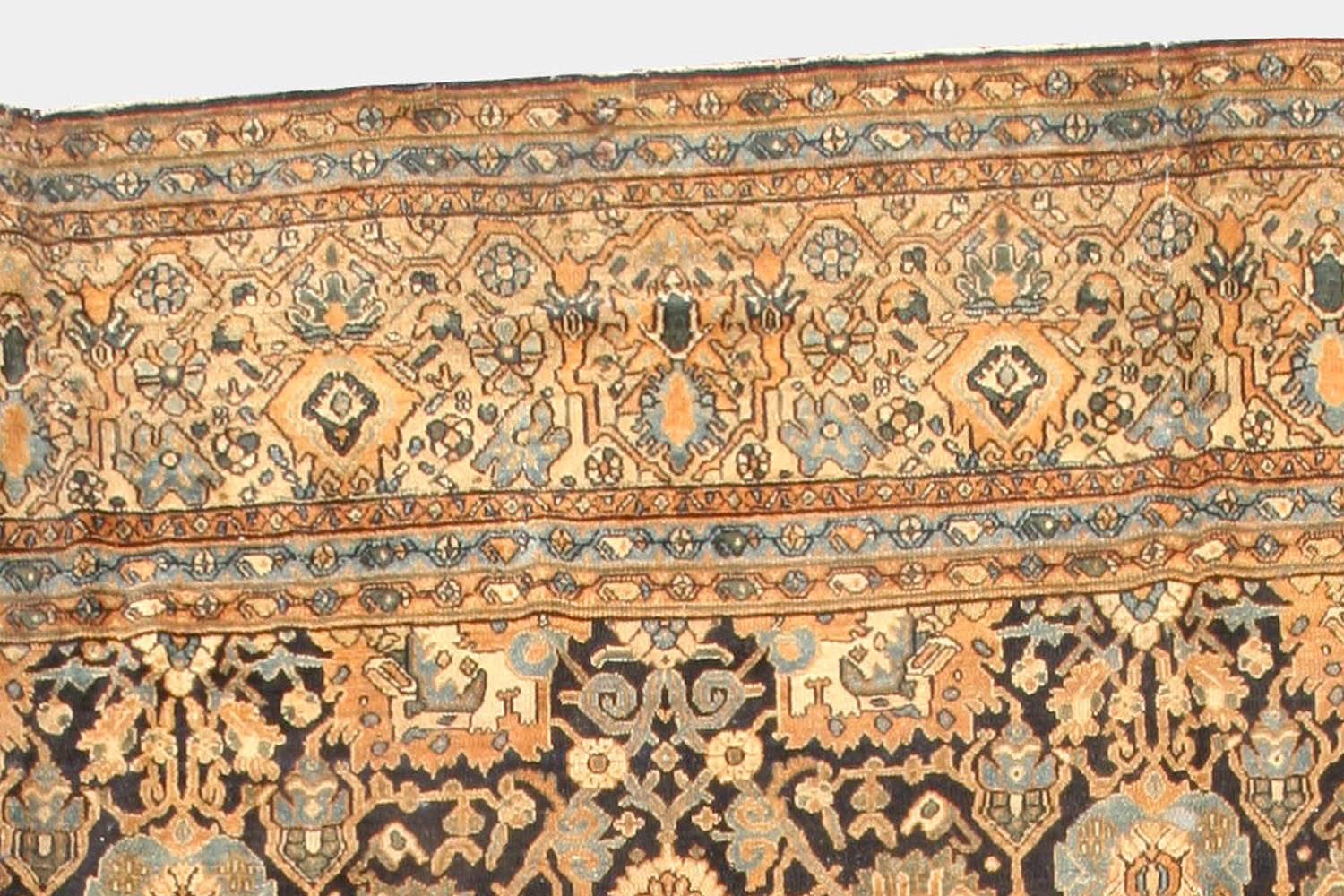 Tissé à la main Antiquités - Tapis persan en laine fait à la main Malayer en vente