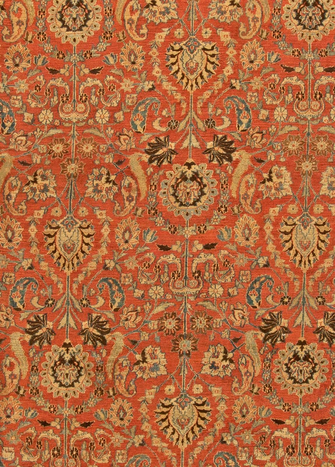 Tapis persan ancien Meshad Botanic fait à la main
Taille : 16'4