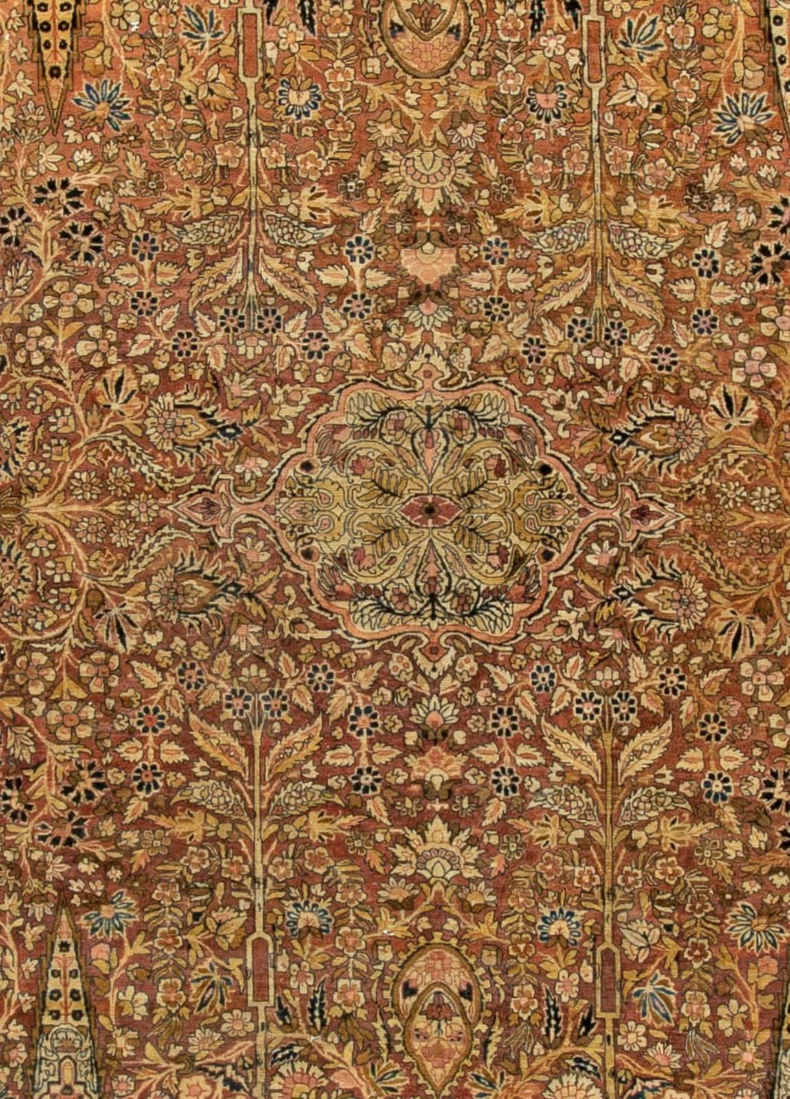 Over-sized Vintage Persian Kirman handmade wool rug
Size: 16'2