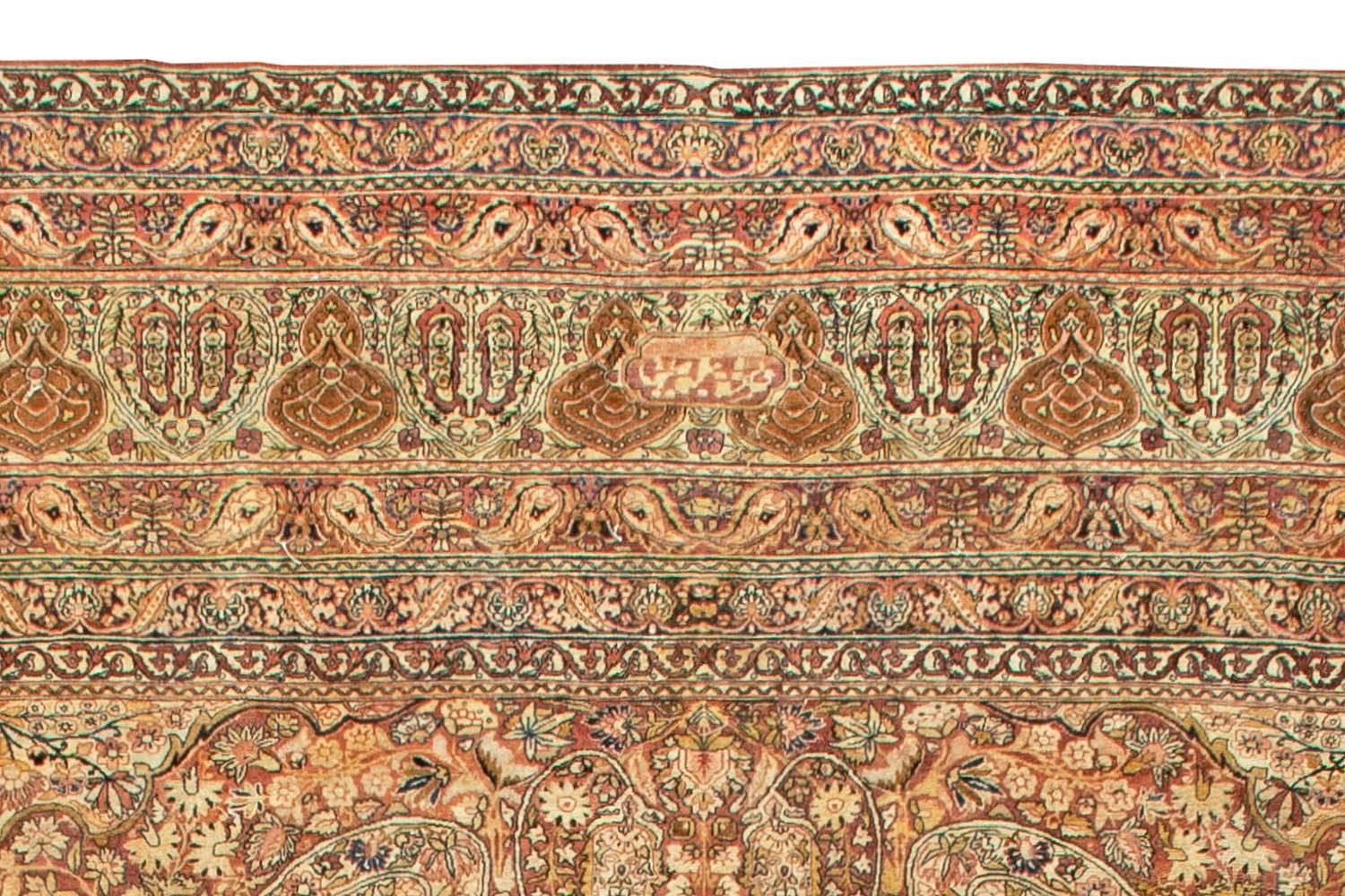 Tissé à la main Tapis Kirman persan surdimensionné Doris Leslie Blau 19ème siècle fait à la main en vente