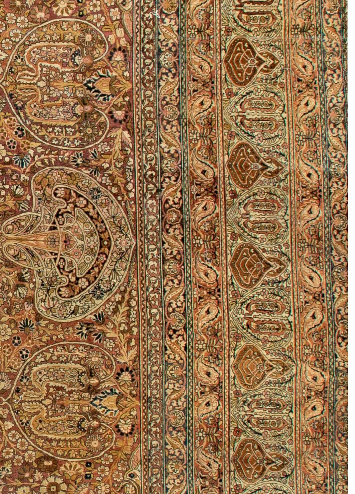 Tapis Kirman persan surdimensionné Doris Leslie Blau 19ème siècle fait à la main Bon état - En vente à New York, NY